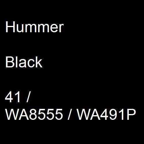 Hummer, Black, 41 / WA8555 / WA491P.